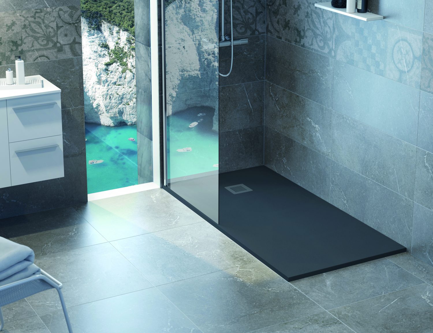 Plato de ducha SERIE ONIX (medidas desde 80 x 80 cm hasta 80 x 200 cm