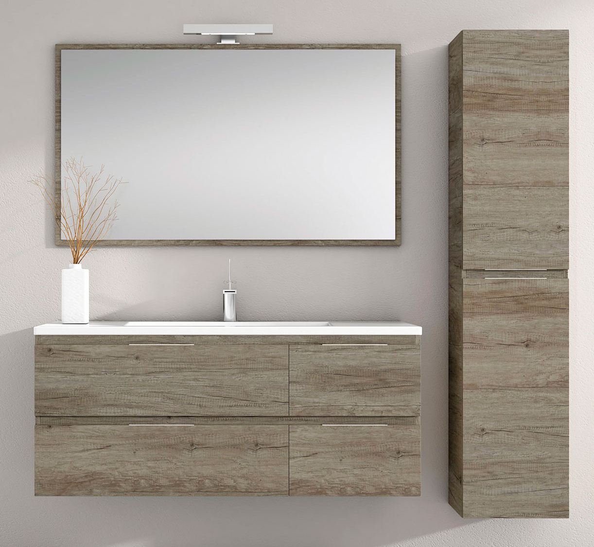 Espejo de baño enmarcado de madera FLORENCIA